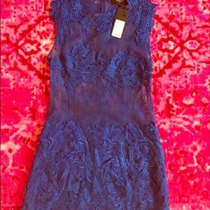 Blue Floral Lace Dress